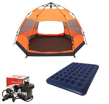 Barraca camping 5-8 pessoas + colchão casal + bomba elétrica 127v Barraca camping 5-8 pessoas + colchão casal + bomba elétrica 127v