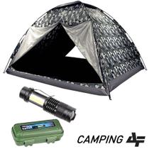 Barraca Camping AF-300 5 a 6 Pessoa Camuflada e Lanterna Led