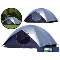 Barraca Camping Alta Grande Capacidade para 7 Pessoas Luna Iglu Portátil Coluna DÁgua 800mm c/Sobreteto Completo - Mor