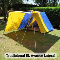 Barraca Camping Canadense 5L Tradicional Avance Lateral Padrão De Fábrica Gripa Tents