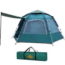 Barraca Camping Grande Automática 5 a 8 Pessoas Tela Anti Mosquito Montagem Rápida Proteção UV Impermeável