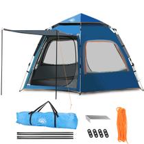 Barraca Camping Grande Automática 5 a 8 Pessoas Tela Anti Mosquito Montagem Rápida Proteção UV Impermeável Barraca Camping Grande Automática 5 a 8 Pessoas Tela Anti Mosquito Montagem Rápida Proteção UV Impermeável