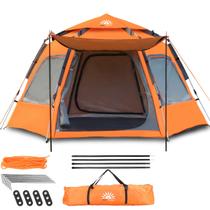 Barraca Camping Grande Automática 5 a 8 Pessoas Tela Anti Mosquito Montagem Rápida Proteção UV Impermeável