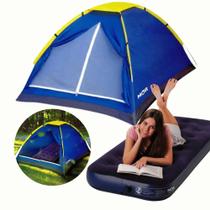 Barraca Camping Mor Anti-Inseto + Colchão inflável C/Bomba