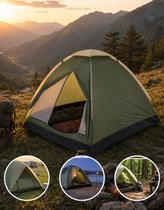 Barraca Camping para 2 Pessoas Verde Impermeável com Bolsa Leve de Carregar e Facíl Montagem Belfix