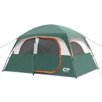 Barraca CAMPROS CP para 6 pessoas, impermeável e resistente ao vento, verde-escuro