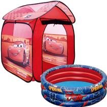 Barraca Carros Relâmpago Mcqueen Menino 1b Infantil e Piscina 200 Litros Homem Aranha H18 Grande - Zippy Toys