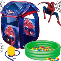 Barraca Com Bolinhas Casa Homem Aranha Dobrável Menino Azul Toca Casinha Infantil 1c Piscina 130 Litros v13 Bomba - Zippy Toys