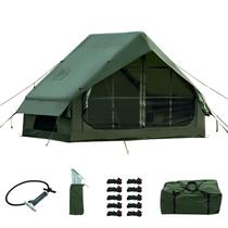 Barraca de acampamento inflável WaldZimmer 6sq verde 3-4 pessoas