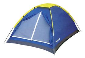 Barraca de Acampamento para 4 Pessoas Azul Impermeável - MOR