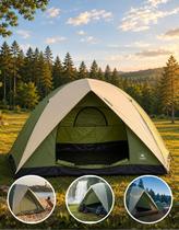 Barraca de Acampar para 7 Pessoas Verde Alta Impermeável Premium Camping Viagens com Bolsa Belfix