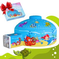 Barraca de ar inflável Skywin Sea Explorer para crianças com ventilador