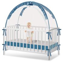 Barraca de berço, dossel de berço, azul, upgrade, zíper de malha forte Barraca de berço, dossel de berço, azul, upgrade, zíper de malha forte