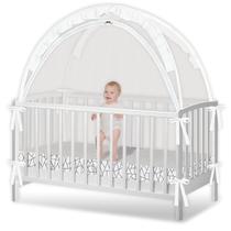 Barraca de berço Zkaitoy Large Black Line, rede respirável 360