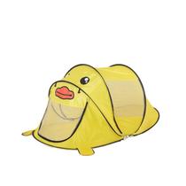 Barraca de brincar para dormir interna para crianças com design de pato de desenho animado amarelo