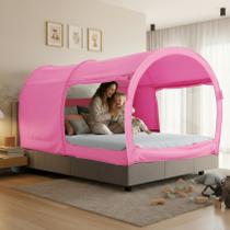 Barraca de cama LEEDOR Dream Tents Canopy em tamanho real rosa Barraca de cama LEEDOR Dream Tents Canopy em tamanho real rosa