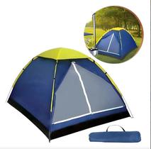 Barraca de Camping 3 Pessoas Fibra de Vidro Reforçada, AntiVazamento, Mosquiteiro, FPS 100, Resistente à Chuva Fácil de Montar, Bolsa de Transporte