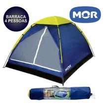 Barraca de Camping 4 Pessoas Azul Impermeável Grande Espaçosa