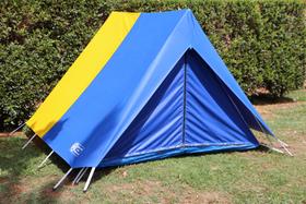 Barraca de Camping Modelo Canadense Natura 5 Lugares Gripa Tents Padrão Azul Royal & Amarela - GRIPA TENTS - GRIPA NÁUTICA