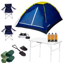 Barraca de camping p/4 pessoas c/4 colchonete + cadeira