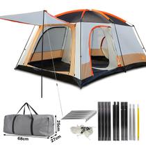 Barraca de Camping Tamanho Familia Com Varanda 2000mm Impermeável Upf50 380x260x200cm New Hawaii Barraca de Camping Tamanho Familia Com Varanda 2000mm Impermeável Upf50 380x260x200cm New Hawaii