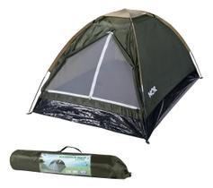 Barraca de Camping Tenda Iglu para 2 Pessoas MOR Verde Impermeavél Resistente com Mosqueteiro e Proteção UV