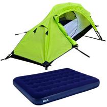 Barraca de Camping Windy NTK 1 pessoa e coluna d'água de 2500mm + Colchão Casal Inflavel Kala Barraca de Camping Windy NTK 1 pessoa e coluna d'água de 2500mm + Colchão Casal Inflavel Kala