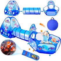 Barraca de jogos para crianças PigPen 3 em 1 com túnel de jogos, poço de bolas