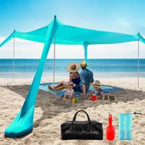 Barraca de praia Aporio Sun Shelter UPF50+ 3x3m com postes de alumínio