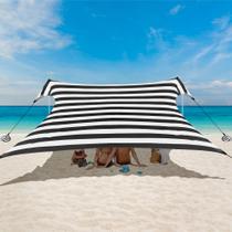 Barraca de praia BEW 3x3m Portable Canopy UPF 50+ Black Stripe