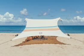 Barraca de praia Neso Tents Grande 2,1 m de altura 2,7 x 2,7 m (arco-íris)