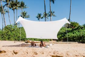 Barraca de praia Neso Tents Grande 2,1 m de altura 2,8 m x 2,8 m (branca)