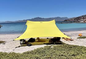 Barraca de praia portátil Neso Grande Limão 2,7 x 2,7 m 2,1 m de altura UPF 50+