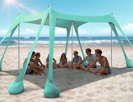 Barraca de praia Rengue 3x3m UPF50+ com proteção UV com sacos de areia