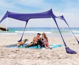 Barraca de praia SUN NINJA Pop Up Sun Shelter UPF50+ com acessórios Barraca de praia SUN NINJA Pop Up Sun Shelter UPF50+ com acessórios