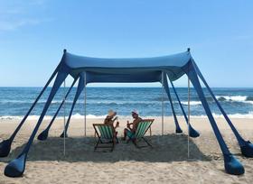 Barraca de praia Vibemo UPF50+ Sun Shelter 10x10ft para 8 pessoas Barraca de praia Vibemo UPF50+ Sun Shelter 10x10ft para 8 pessoas