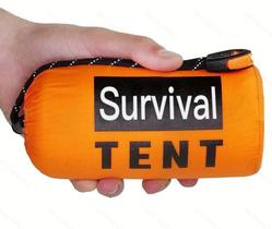 Barraca de sobrevivência para 2 pessoas, laranja e cinza, com apito e paracord Barraca de sobrevivência para 2 pessoas, laranja e cinza, com apito e paracord