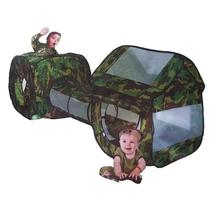 Barraca Infantil 3x1 Com Túnel Camuflada Barraca Infantil 3x1 Com Túnel Camuflada