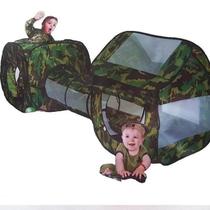 Barraca Infantil 3x1 Com Túnel Camuflada