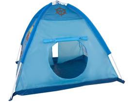Barraca Infantil Acampamento Camping Tenda Toca Cabana Brinquedo Esconderijo Pirata Azul