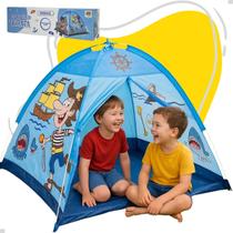 Barraca Infantil Acampamento Camping Tenda Toca Cabana Brinquedo Esconderijo Pirata Azul Barraca Infantil Acampamento Camping Tenda Toca Cabana Brinquedo Esconderijo Pirata Azul