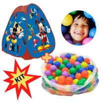 Barraca Infantil Bolinhas Tenda Mickey Casinha Menino Kit