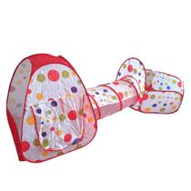 Barraca Infantil Cabana Grande Tenda com Piscina para Bolinhas Toca 3 em 1 Vermelha Importway Bw158 Barraca Infantil Cabana Grande Tenda com Piscina para Bolinhas Toca 3 em 1 Vermelha Importway Bw158