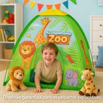 Barraca Infantil Cabana Tenda Criança Safari Floresta Zoo Barraca Infantil Cabana Tenda Criança Safari Floresta Zoo