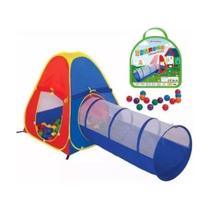 Barraca infantil divertida 2x1 com 60 bolinhas coloridas