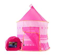 Barraca Infantil Dobrável 135X105Cm Castelo Com Bolsa - Rosa - Sun Way