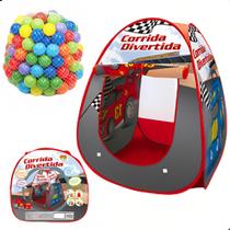 Barraca Infantil Dobrável Corrida Divertida + Bolinhas Coloridas