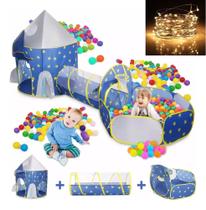 Barraca Infantil e Luz de led Toca Túnel Castelo Cesta Basquete Menino Menina Barraca Infantil e Luz de led Toca Túnel Castelo Cesta Basquete Menino Menina