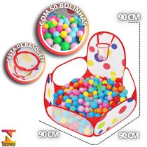 Barraca Infantil Piscina Bolinha C/ Cesta Basquete 50 Bolas Barraca Infantil Piscina Bolinha C/ Cesta Basquete 50 Bolas