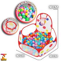 Barraca Infantil Piscina Bolinha C/ Cesta Basquete 50 Bolas Barraca Infantil Piscina Bolinha C/ Cesta Basquete 50 Bolas